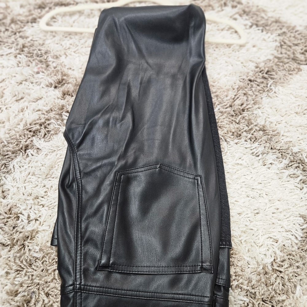 Universal Thread Black Faux Leather Leggings